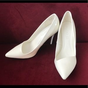 Aldo Patten Leather White Aldo Stilettos
